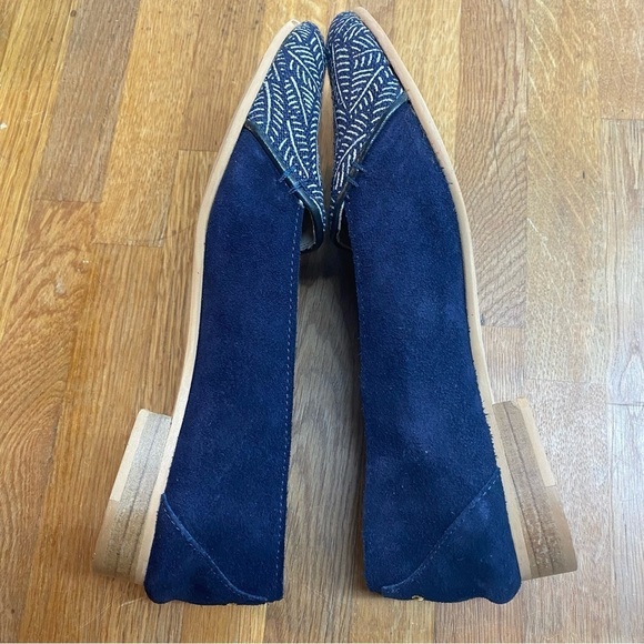 M. Moustache sustainable leather blue women loafers leaf print size EU 38. - Picture 7 of 12